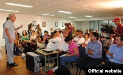 Eusebio Leal en el Encuentro de Rescate y Promoción de la Cultura Culinaria “Saborear lo cubano”.