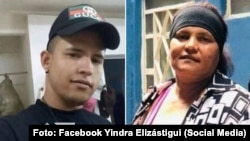 Luis Robles y su madre, Yindra Elizástigui