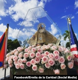 Procesión de la Virgen de la Caridad en Miami. (Foto: Facebook/Ermita de la Caridad)