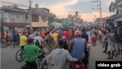 Manifestación en Bayamo, Cuba.