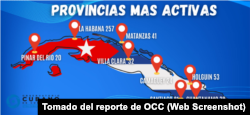 Protestas de febrero 2024 por provincias (Tomado del reporte de OCC)