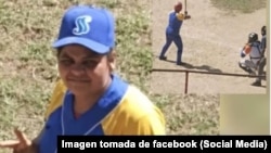 Rosaly González en el Campeonato Provincial de Béisbol.