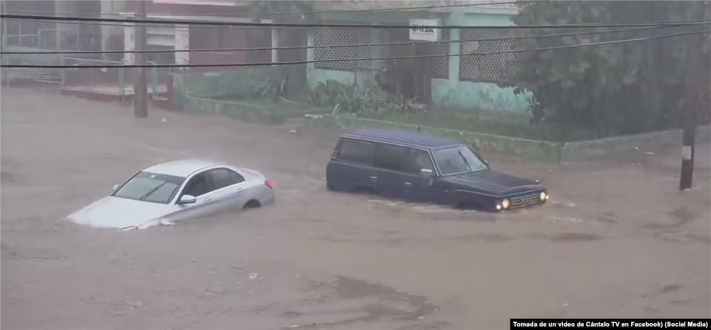 Inundaciones en La Habana, Cuba, miércoles 15 de noviembre de 2023 (Tomada de un video de Cántalo TV en Facebook)