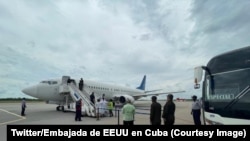 Repatriación de migrantes irregulares cubanos, el 22 de junio de 2023 en Cuba. 