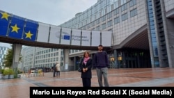 Iliana Alvarez y Mario Luis Reyes exponen en Bruselas la violencia de género y represión en Cuba