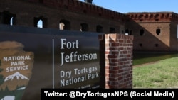 Entrada del Parque Nacional Dry Tortugas, en Florida.