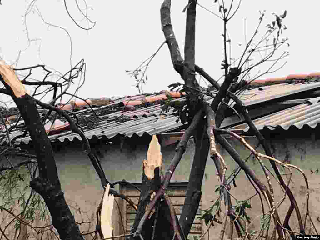 Daños en viviendas en el municipio de Consolación del Sur, Pinar del Río. (Foto: Cortesía Yaima Díaz)