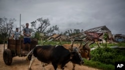 Una casa de tabaco destruida por el huracán Ian en Pinar del Río, Cuba. (AP/Ramon Espinosa)