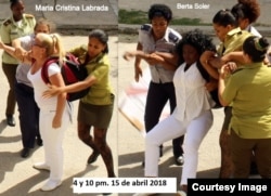 Domingo 143 de represión contra las Damas de Blanco en La Habana.