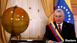 Miguel Díaz-Canel en el Palacio de Miraflores el 30 de mayo de 2018. REUTERS/Marco Bello