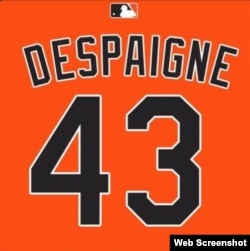 La camiseta de Odrisamer Despaigne con los Miami Marlins.