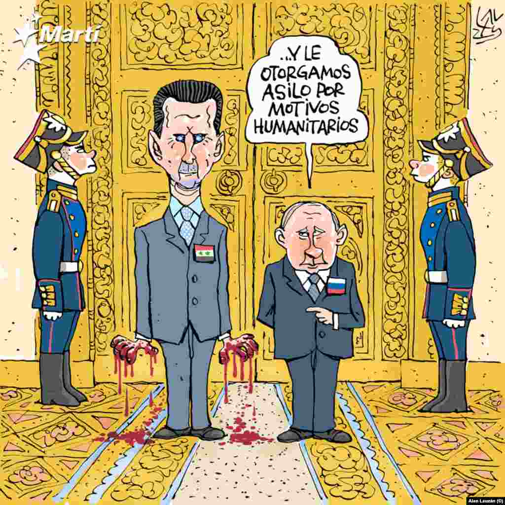 Rusia otorga "asilo por motivos humanitarios" a Bashar al-Assad. 