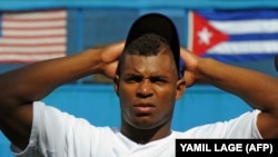 Yasiel Puig, en una imagen de archivo. (YAMIL LAGE / AFP)