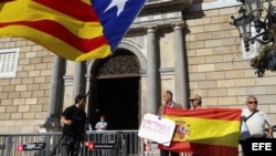 Ambiente ante el Palau de la Generalitat