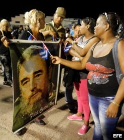 Ceremonia de despedida a Fidel Castro en la Plaza de la Revolución Antonio Maceo de Santiago de Cuba.