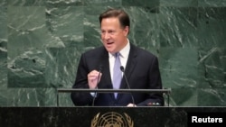 Juan Carlos Varela Rodríguez en la 73ra Asamblea General de la ONU el 26 de septiembre de 2018. REUTERS/Carlo Allegri/File Photo