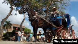 Cocheros en Cuba.