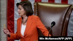 Nancy Pelosi, presidenta de la Cámara de Representantes de EEUU (Win McNamee/AFP)