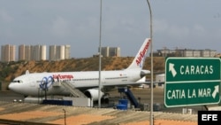 Aeropuerto internacional de Maiquetía, en Caracas, Venezuela. 