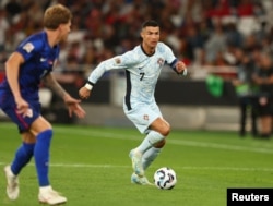 Cristiano Ronaldo de Portugal en acción duranten el partido Portugal vs Croacia. Estadio da Luz, Lisboa, Portugal - 5 de septiembre de 2024 REUTERS/Pedro Nunes