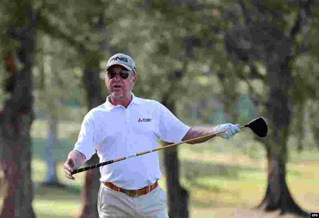 El golfista español Miguel Ángel Jiménez, en La Habana (Cuba).