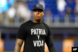 Aroldis Chapman. AP Photo/Lynne Sladky