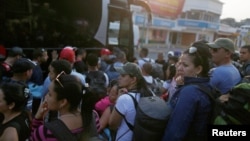 Migrantes cubanas en Tapachula. Foto tomada el 17 de abril de 2019.