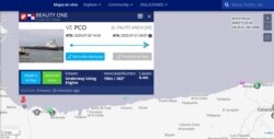 Información de viaje del Beauty One, según MarineTraffic.com.