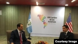 Rubio con el embajador de Estados Unidos en la OEA, Carlos Trujillo.