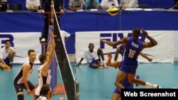 Cuba vs EEUU en voleibol masculino, en La Habana.