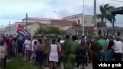 Protesta pacífica en Caibarién el 11 de julio.