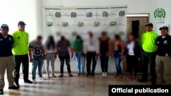 Banda de Tráfico humano. Foto Tomada de Dirección de Investigación Criminal e Interpol DIJIN