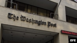 Vista general de la fachada del edificio del periódico The Washington Post, en Washington (EE. UU.). 