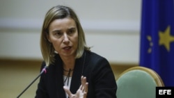 La jefa de la diplomacia de la Unión Europea, Federica Mogherini.