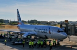 Un avión de American Airlines en el Aeropuerto Internacional José Martí de La Habana.