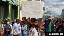 Protesta del 11 de julio en Holguín. (Pedro Enrique Hechavarría Marro/Facebook).