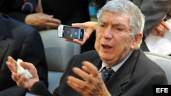 El anticastrista Luis Posada Carriles, tras ser absuelto en un tribunal de Texas en 2011 de todos los cargos que pesaban en su contra.