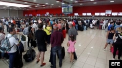 Vista del aeropuerto José Martí en La Habana (Cuba). 