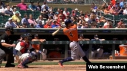 George Springer pegó este miércoles un enorme cuadrangular de 473 pies.