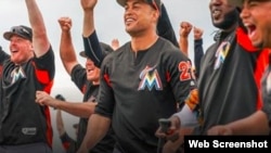 Jugadores de los Miami Marlins.