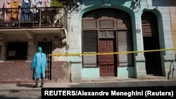 Una zona en cuarentena en La Habana.