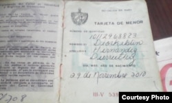 Documento de Identidad de Diorkeblin Hernández Durruthy.