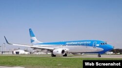 Aerolineas Argentinas. Avión 737-800