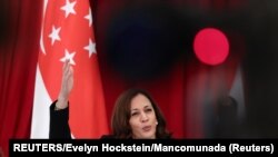 La vicepresidenta de Estados Unidos, Kamala Harris, durante una visita a Singapur.