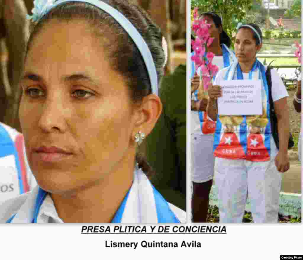 Volante promocional por la Dama de Blanco Lismeyris Quintana, presa política. CORTESIA: Ángel Moya.