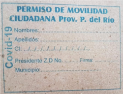 Permiso de movilidad.