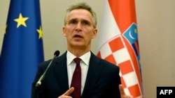 Jens Stoltenberg, Secretario General de la OTAN. (Photo by Denis LOVROVIC / AFP).