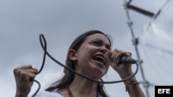 La exdiputada y dirigente opositora, Maria Corina Machado .