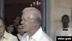 Carter en La Habana, durante su primera visita a la isla.