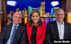 Los tres congresistas cubanoamericanos por Florida ganaron la reelección este martes: Carlos Giménez, María Elvira Salazar y Mario Díaz-Balart. (Foto: X/Carlos Gimenez)